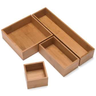 Bamboo Modular Drawer Organizers