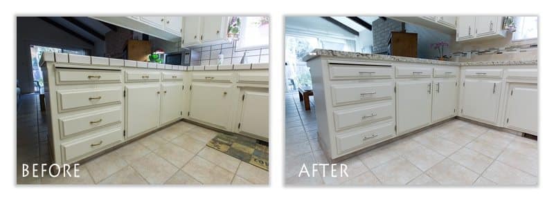 before and after kitchen renovation.