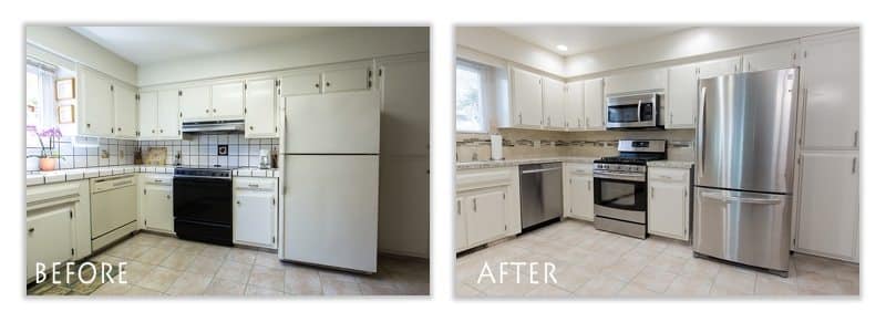 Lodi kitchen remodel before and after.