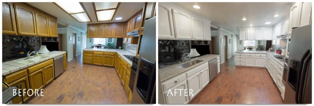 before and after stunning Escalon kitchen remodel.