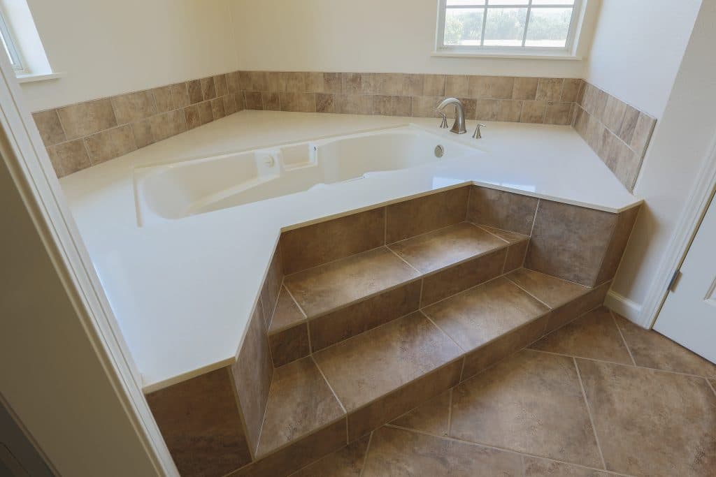 Custom built-in bathtub.