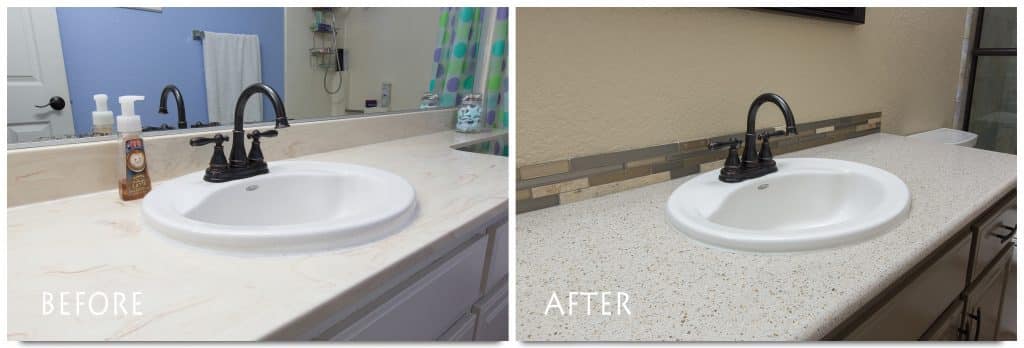 custom vanity with new sink and hardware.