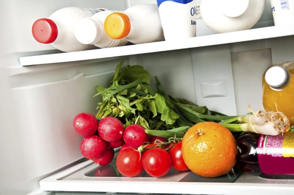 Stocked fridge.