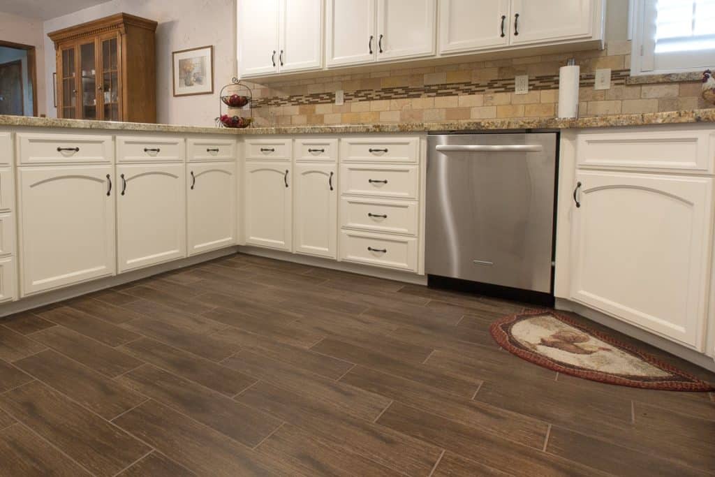 kitchen remodel custom flooring.