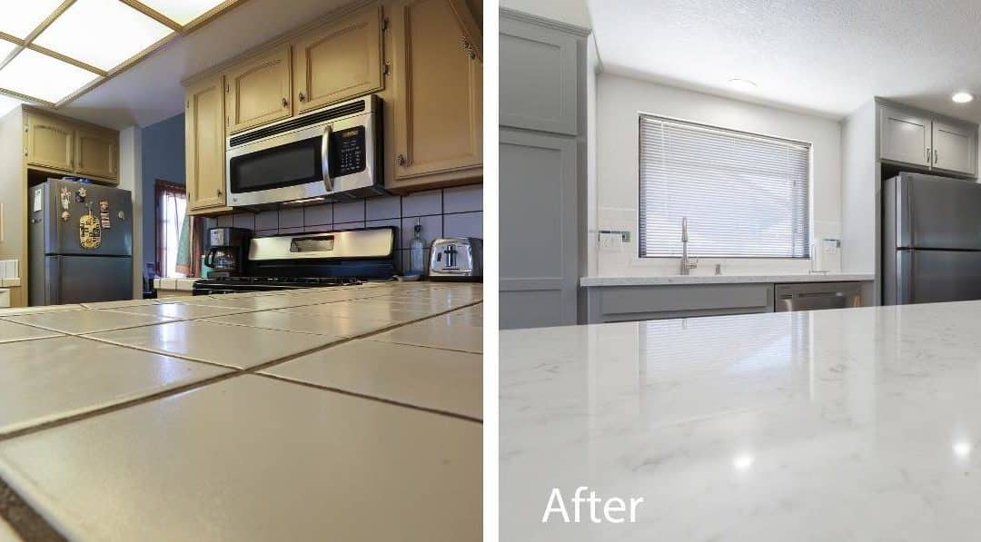 Epoxy Countertop Before and After