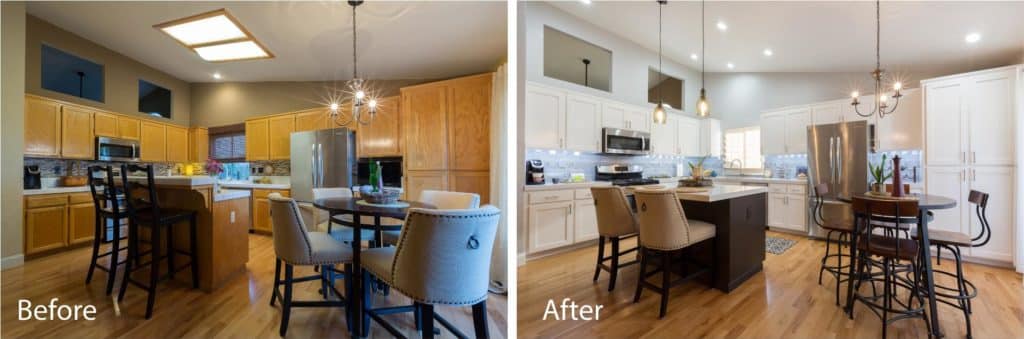 kitchen remodel before and after.