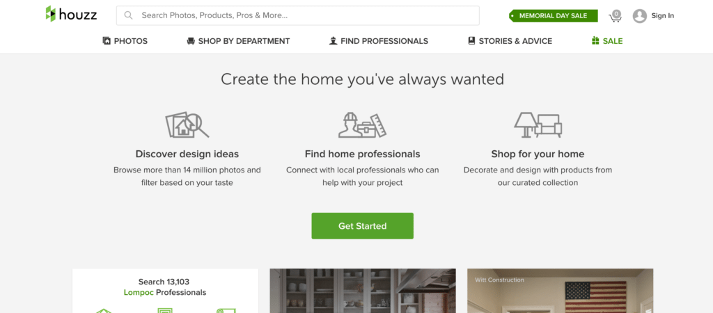 log in to houzz.com