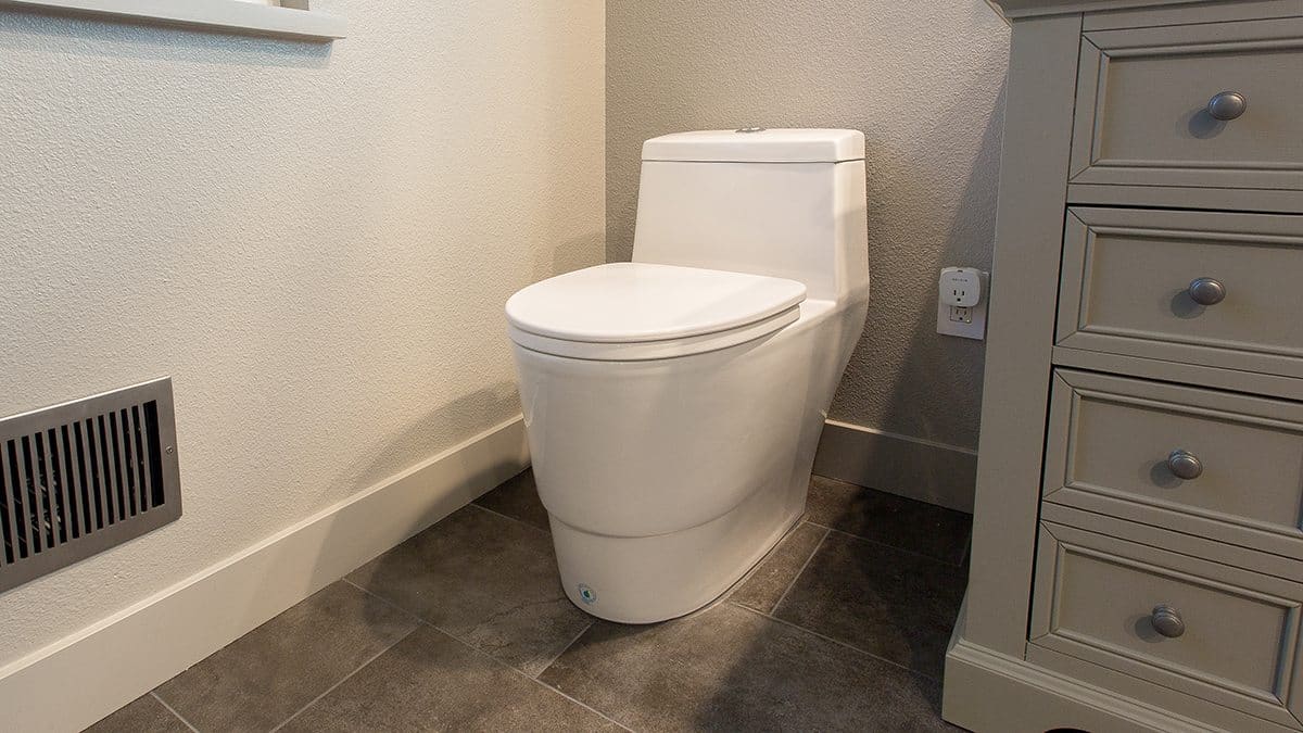 Smart toilet bathroom remodel.