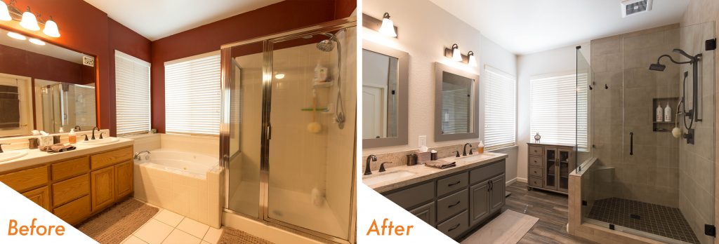 Bathroom renovation in Modesto, CA.