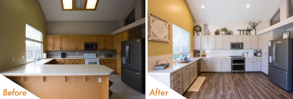 open concept kitchen remodel.