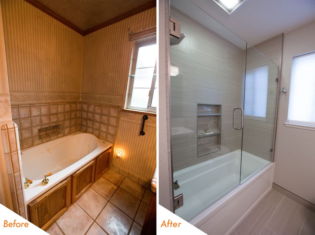 Custom bathtub and shower remodel.