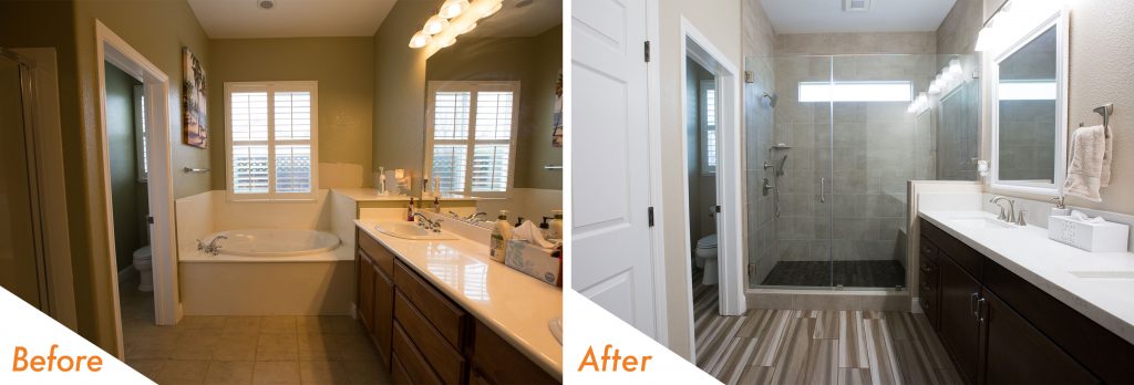 Modern Bathroom remodel in Brentwood.