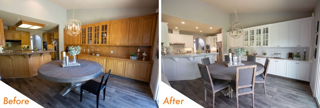 before and after kitchen remodel.