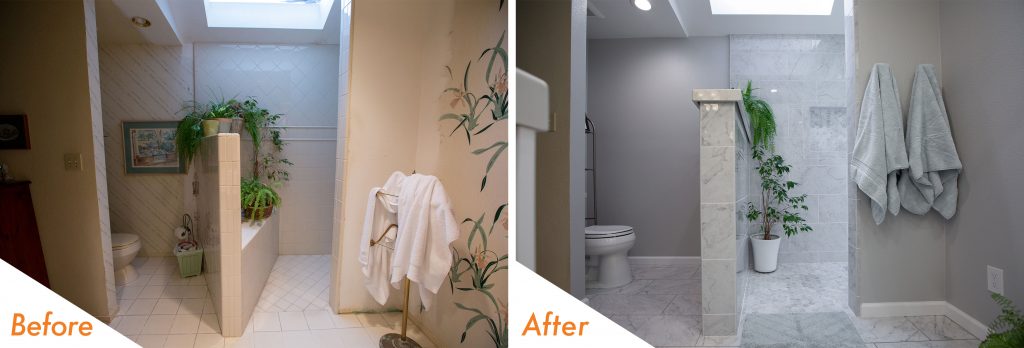 Before and After Toilet and Shower.