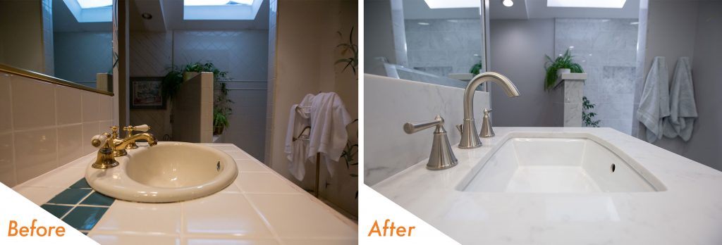 Before and After Sink Fixtures.