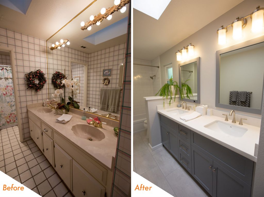 Bathroom Renovation Before and After.