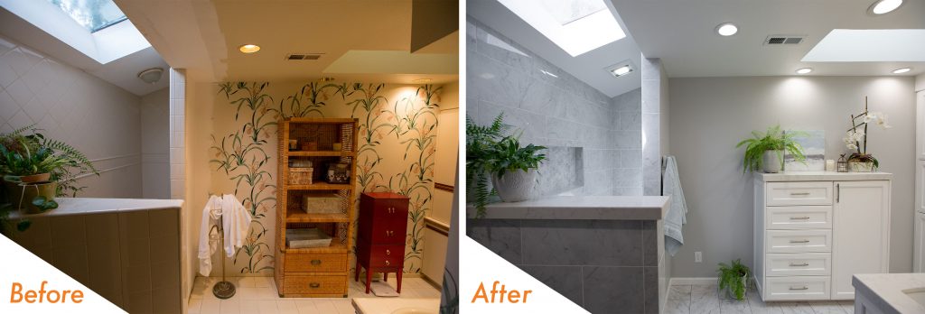 Before and After Walk-in Shower.