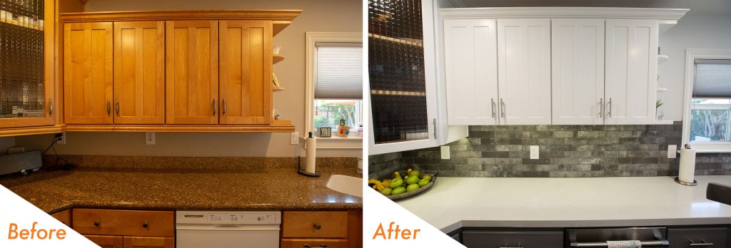 Custom Cabinets and back splash. 