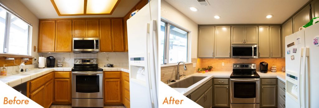 KitchenCRATE Wyndmoor Court Modesto, CA before and after pictures.